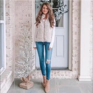 Thread & Supply Cream Sherpa Vest